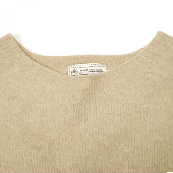 INVERALLAN インバーアラン イギリス製 AUTHENTIC KNITWEAR シェットランドウール クルーネックニット 38 ベージュ セーター プルオーバー |  | 03