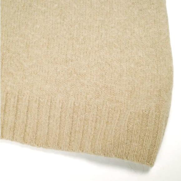 INVERALLAN インバーアラン イギリス製 AUTHENTIC KNITWEAR シェットランドウール クルーネックニット 38 ベージュ セーター プルオーバー |  | 05