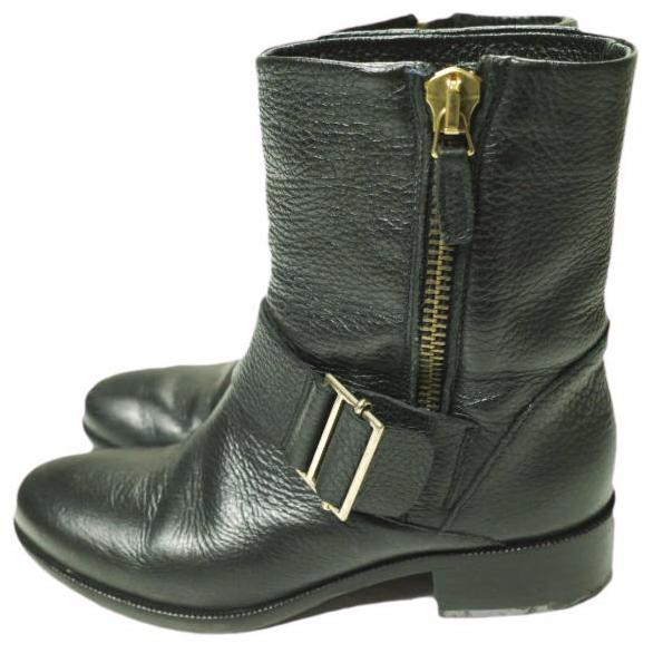 PELLICO ペリーコ イタリア製 カウレザー サイドジップペコスブーツ PL14-1010 35(22-22.5cm) ブラック ベルト シューズ g24596 |  | 01