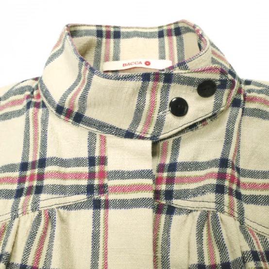 BACCA バッカ トゥモローランド 日本製 ネップツイードチェックワークベスト 35-07-82-07331 36 ベージュ ジレ トップス g24601 |  | 03