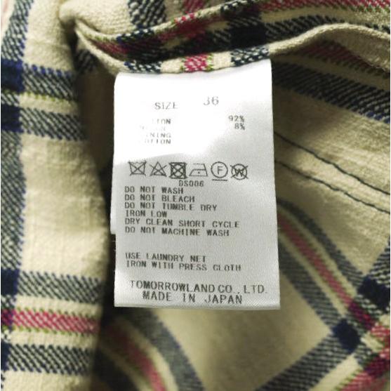BACCA バッカ トゥモローランド 日本製 ネップツイードチェックワークベスト 35-07-82-07331 36 ベージュ ジレ トップス g24601 |  | 06
