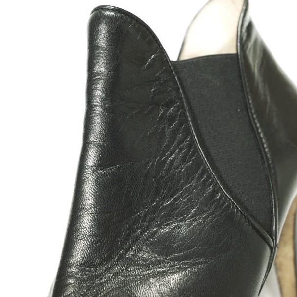 FABIO RUSCONI ファビオルスコーニ イタリア製 サイドゴアヒールブーティ 35(22.5cm-23cm) ブラック パンプス シューズ g24604 |  | 05