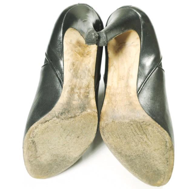 FABIO RUSCONI ファビオルスコーニ イタリア製 サイドゴアヒールブーティ 35(22.5cm-23cm) ブラック パンプス シューズ g24604 |  | 08