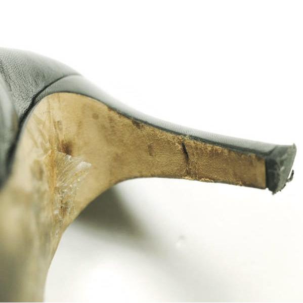 FABIO RUSCONI ファビオルスコーニ イタリア製 サイドゴアヒールブーティ 35(22.5cm-23cm) ブラック パンプス シューズ g24604 |  | 09