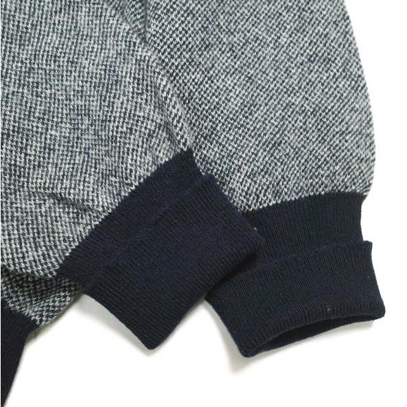 J.PRESS ジェイプレス スコットランド製 SUPER GEELONG WOOL バーズアイ柄 Vネックニット 38 NAVY セーター William Lockie トップス |  | 04