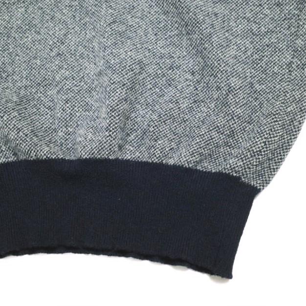 J.PRESS ジェイプレス スコットランド製 SUPER GEELONG WOOL バーズアイ柄 Vネックニット 38 NAVY セーター William Lockie トップス |  | 05