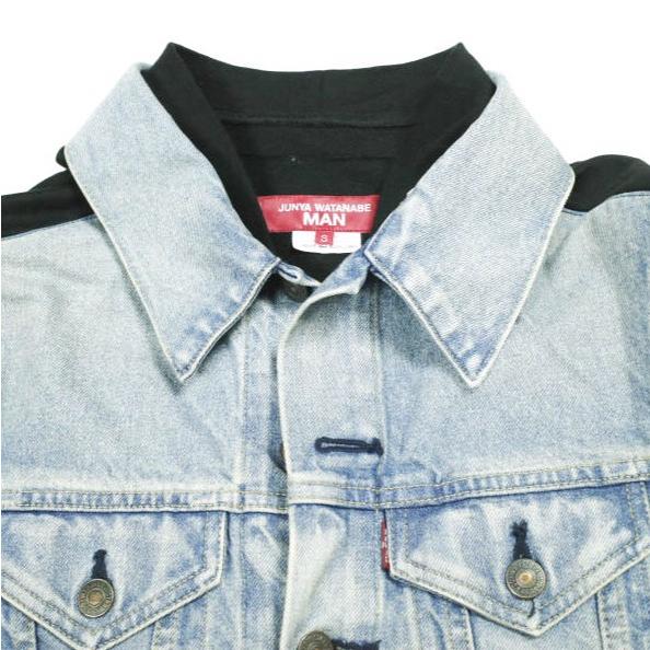 JUNYA WATANABE MAN COMME des GARCONS x Levi'sス 25SS 綿デニム製品加工カスタマイズ×綿エステル裏毛Levi's Wネームジャケット WO-J206 S |  | 03