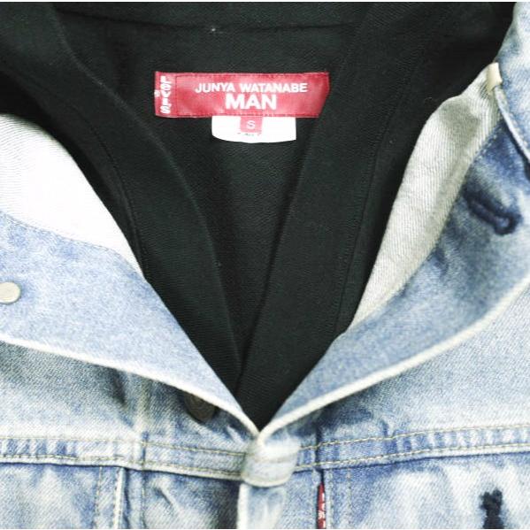 JUNYA WATANABE MAN COMME des GARCONS x Levi'sス 25SS 綿デニム製品加工カスタマイズ×綿エステル裏毛Levi's Wネームジャケット WO-J206 S |  | 04