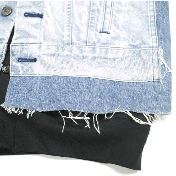 JUNYA WATANABE MAN COMME des GARCONS x Levi'sス 25SS 綿デニム製品加工カスタマイズ×綿エステル裏毛Levi's Wネームジャケット WO-J206 S |  | 06