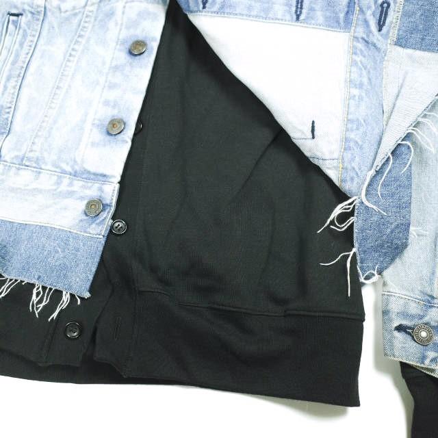 JUNYA WATANABE MAN COMME des GARCONS x Levi'sス 25SS 綿デニム製品加工カスタマイズ×綿エステル裏毛Levi's Wネームジャケット WO-J206 S |  | 07