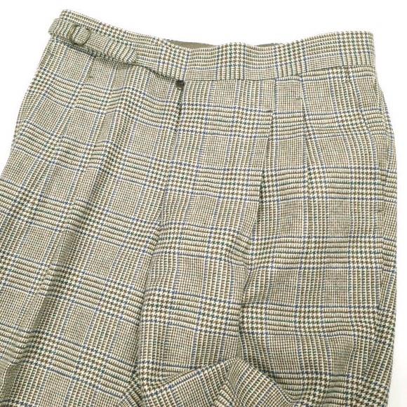 IGARASHI TROUSERS イガラシトラウザーズ SINGLE GURKHA TROUSER グレンチェック2プリーツグルカトラウザーズ ビスポーク品 BEIGE パンツ |  | 02