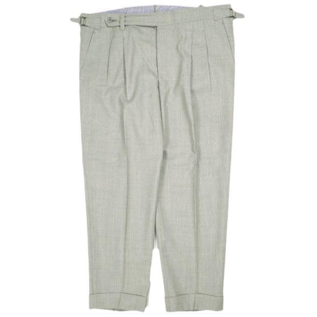 IGARASHI TROUSERS イガラシトラウザーズ 2PLY WOOL SIDE ADJUSTERS 2プリーツサイドアジャスタートラウザーズ ビスポーク品 Light Gray | 