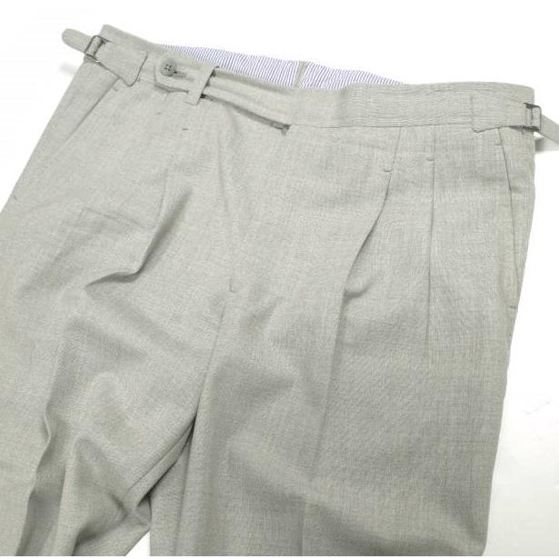 IGARASHI TROUSERS イガラシトラウザーズ 2PLY WOOL SIDE ADJUSTERS 2プリーツサイドアジャスタートラウザーズ ビスポーク品 Light Gray |  | 02