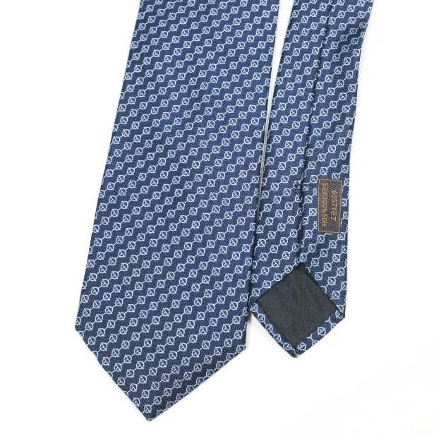 HERMES エルメス フランス製 小紋柄シルクネクタイ 8cm NAVY/BLUE g24649 |  | 03