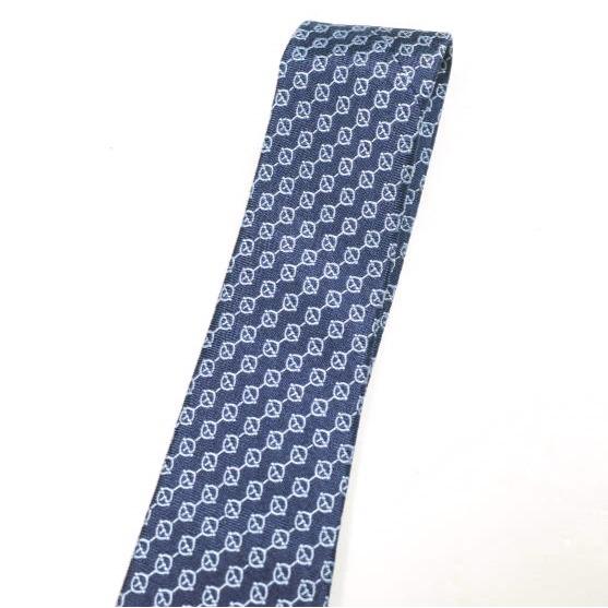 HERMES エルメス フランス製 小紋柄シルクネクタイ 8cm NAVY/BLUE g24649 |  | 04