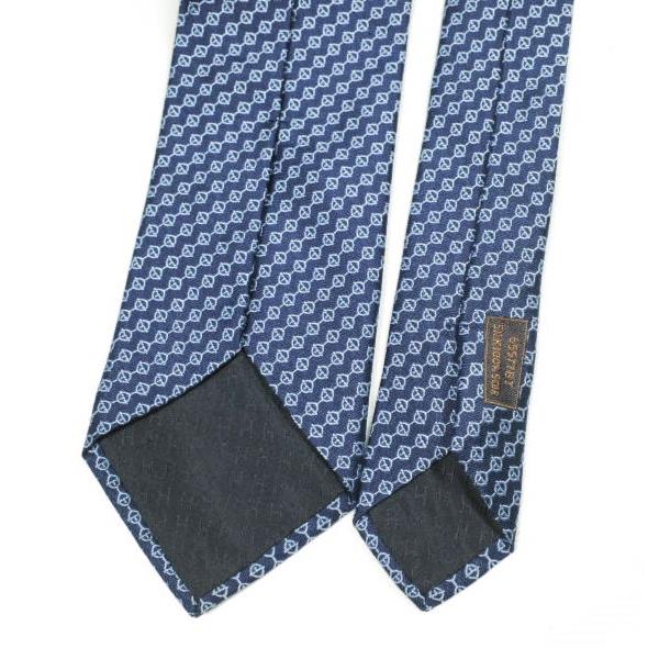 HERMES エルメス フランス製 小紋柄シルクネクタイ 8cm NAVY/BLUE g24649 |  | 05