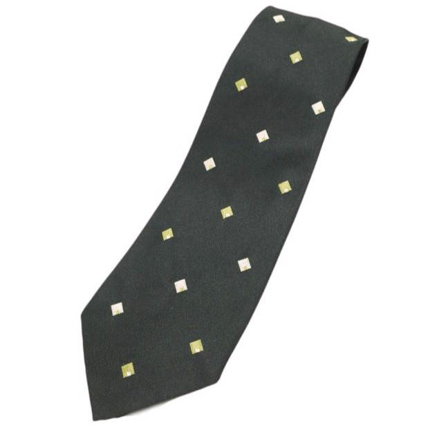 Atto Vannucci アットヴァンヌッチ イタリア製 小紋柄シルクネクタイ BLACK g24650 | 