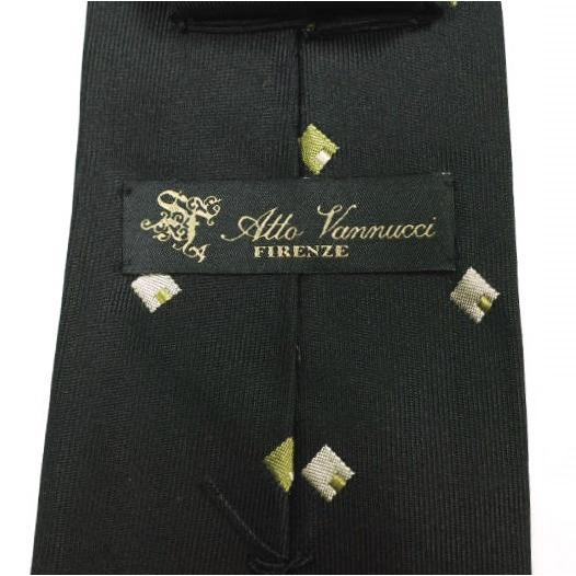 Atto Vannucci アットヴァンヌッチ イタリア製 小紋柄シルクネクタイ BLACK g24650 |  | 02