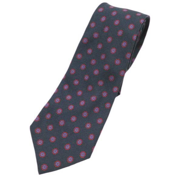 LIVERANO＆LIVERANO リヴェラーノ＆リヴェラーノ イタリア製 ウールシルク小紋柄ネクタイ ネイビー 小花柄 SARTORIA FIRENZE g24652 |  | 01