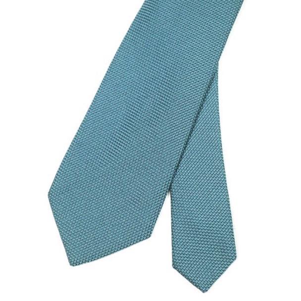 CHARVET シャルベ フランス製 ソリッドシルクネクタイ エメラルド