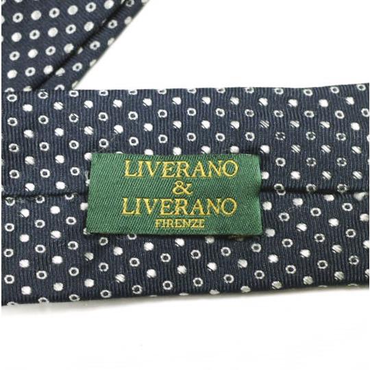 LIVERANO＆LIVERANO リヴェラーノ＆リヴェラーノ イタリア製 ポルカドットシルクネクタイ ネイビー g24656 |  | 05