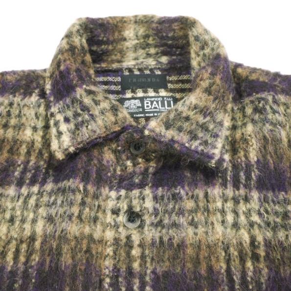 FR(13)NDS フレンズ 日本製 IOLANDA SHAGGY SHIRTS シャギーチェックシャツジャケット EPWH92 パープル ROYAL FLASH 長袖 定価33,000円 |  | 04
