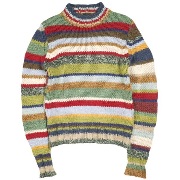 D＆G ディーアンドジー イタリア製 マルチボーダー ハイネックローゲージニット 46(32) セーター DOLCE＆GABBANA ドルチェ＆ガッバーナ | 