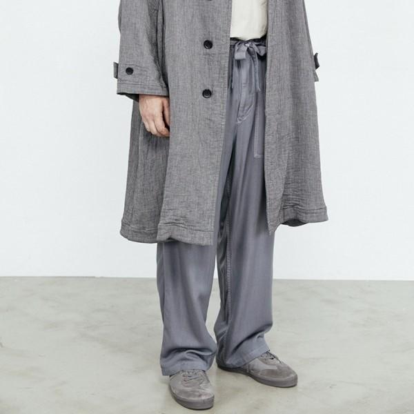 新品 Graphpaper グラフペーパー 日本製 Soft Cupro Baker Pants 製品染め ソフトキュプラベイカーパンツ GM191-40009 2 GRAY イージー |  | 02