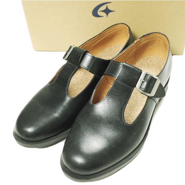 MOONSTAR ムーンスター 日本製 SK T-STRAP Tストラップレザーシューズ 27cm 2E BLACK シューズ g24681 | 