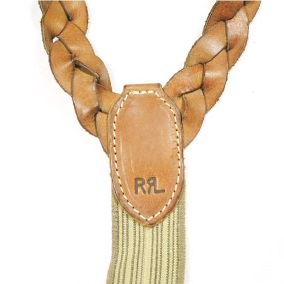 RRL ダブルアールエル イタリア製 BLADE LEATHER SUSPENDER メッシュレザーサスペンダー ブラウン Double RL ベルト g24700 |  | 06