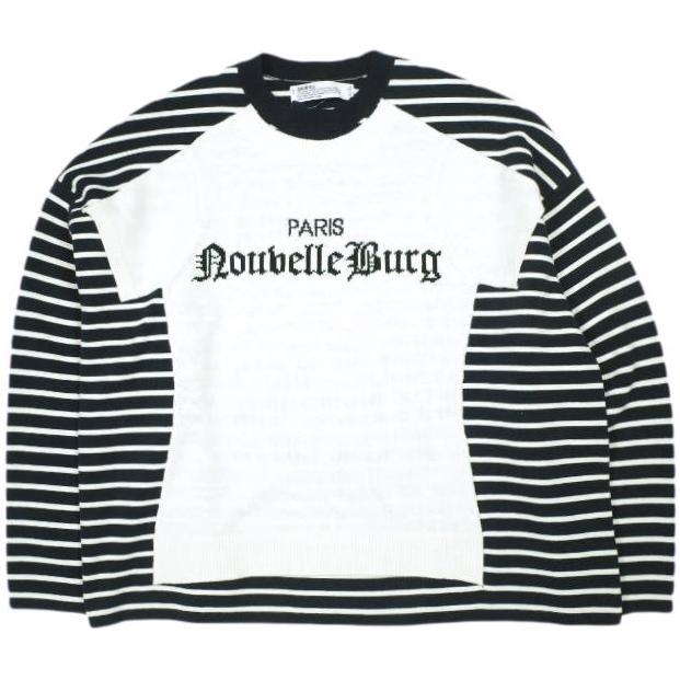 JUST AN IDEA x DAIRIKU ダイリク 25SS 別注 Docking Lettered Knit ドッキングレタードニット Free WHITE/NAVY セーター ボーダー EDIFICE | 