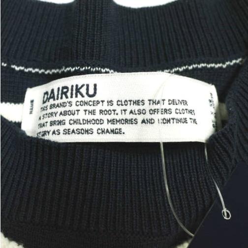 JUST AN IDEA x DAIRIKU ダイリク 25SS 別注 Docking Lettered Knit ドッキングレタードニット Free WHITE/NAVY セーター ボーダー EDIFICE |  | 03