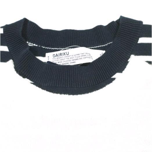JUST AN IDEA x DAIRIKU ダイリク 25SS 別注 Docking Lettered Knit ドッキングレタードニット Free WHITE/NAVY セーター ボーダー EDIFICE |  | 05
