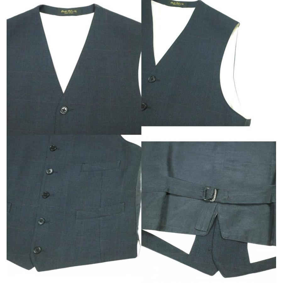 RRL ダブルアールエル イタリア製 WINDOWPANE 3PIECE SUITS ウィンドウペン 3ピーススーツ 36R/38S/28 ネイビー セットアップ Double RL |  | 07