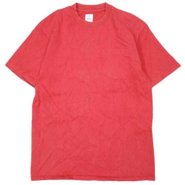 ANATOMICA アナトミカ 日本製 POCKET TEE SHIRT 丸胴 ヘビーオンスポケットTシャツ S RED 半袖 クルーネック トップス g24716 | 