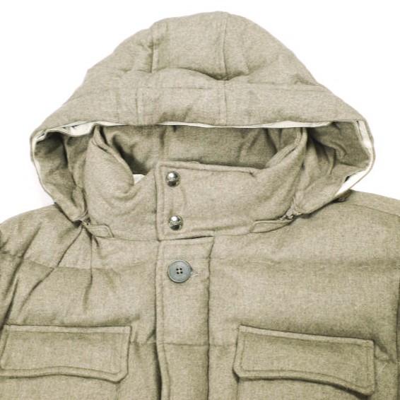 HERNO ヘルノ イタリア製 PIACENZA DROPGLIDE カシミヤシルクフーデッドダウンコート PI0112U38087 50 ベージュ ダウンジャケット アウター【中古】【HERNO】 HERNO ヘルノ イタリア製 PIACENZA DROPGLIDE カシミヤシルク