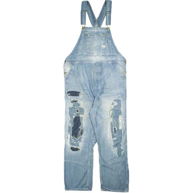 RRL ダブルアールエル 限定コレクション リペアドインディゴデニムオーバーオール 782928601001 L Indigo Double RL ジャンプスーツ ツナギ | 