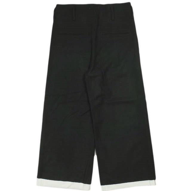 新品 Omar Afridi オマールアフリディ A TROUSERS BLACK MELTON ウールメルトン ワイドトラウザーズ OA-AW21-TRS-103-01 48 定価88,550円 |  | 01