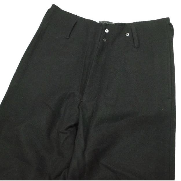 新品 Omar Afridi オマールアフリディ A TROUSERS BLACK MELTON ウールメルトン ワイドトラウザーズ OA-AW21-TRS-103-01 48 定価88,550円 |  | 03