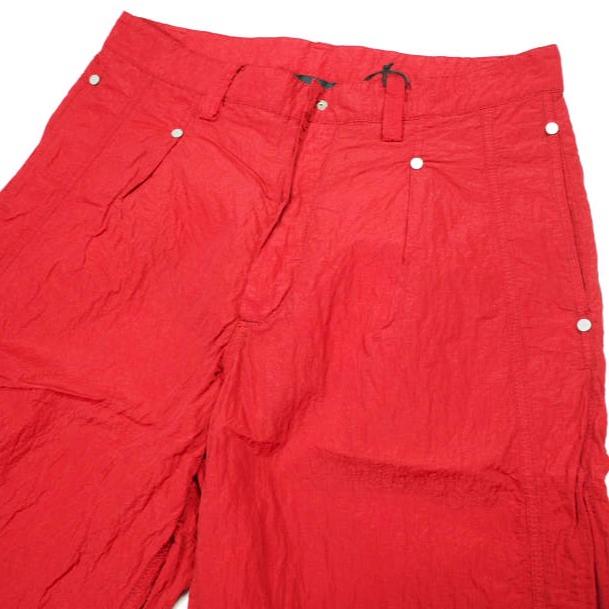 新品 Omar Afridi オマールアフリディ 23SS PANELLED WIDE SHORTS リップストップナイロン ワイドショーツ OA-SS23-TRS-111-03 46 RED |  | 04