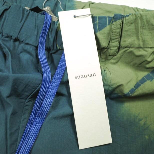 新品 suzusan スズサン Recycled Ripstop Nylon Pants Diagonal Tesuji Yoroidan絞り イージーパンツ 5038N-361 L Marine Blue/Kahki |  | 03