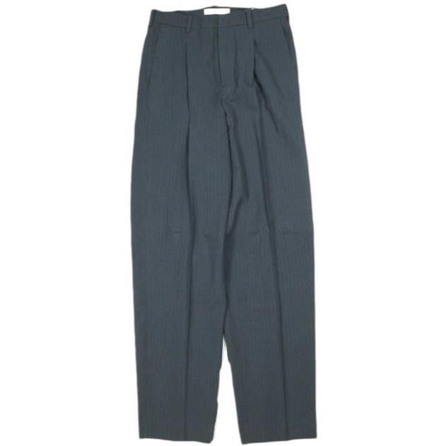 新品 seya. セヤ 日本製 SUMMER PANTS SEERSUCKER WOOL サマーパンツ シアサッカーウール BW04-2 M CHARCOAL 1プリーツ ボトムス g24765 | 