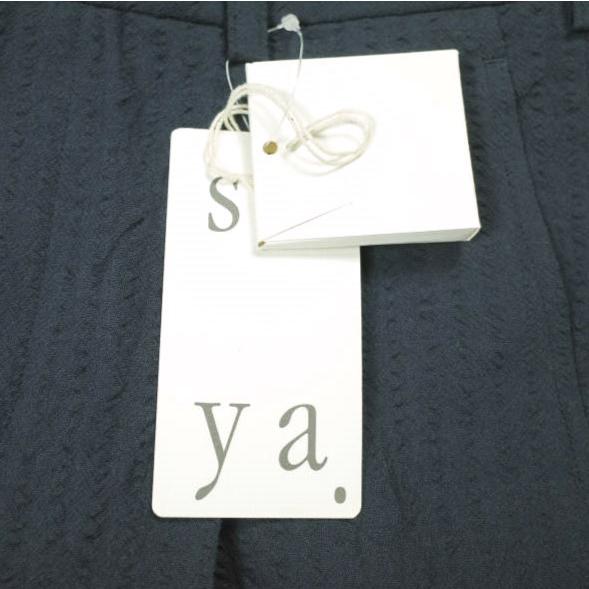 seya. セヤ 日本製 SUMMER PANTS SEERSUCKER WOOL サマーパンツ シアサッカーウール BW04-2 M CHARCOAL 1プリーツ ボトムス【新古品】【中古】【seya.】 新品 seya. セヤ 日本製 SUMMER PANTS SEERSUCKER WOOL サマーパンツ