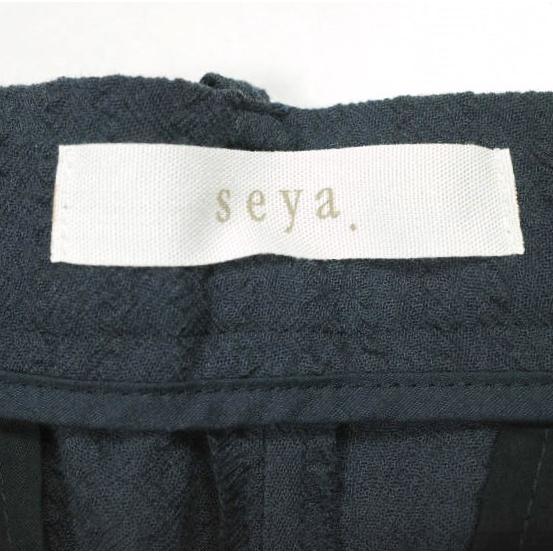 新品 seya. セヤ 日本製 SUMMER PANTS SEERSUCKER WOOL サマーパンツ シアサッカーウール BW04-2 M CHARCOAL 1プリーツ ボトムス g24765 |  | 03