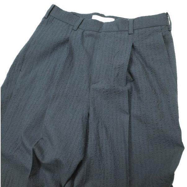 新品 seya. セヤ 日本製 SUMMER PANTS SEERSUCKER WOOL サマーパンツ シアサッカーウール BW04-2 M CHARCOAL 1プリーツ ボトムス g24765 |  | 04