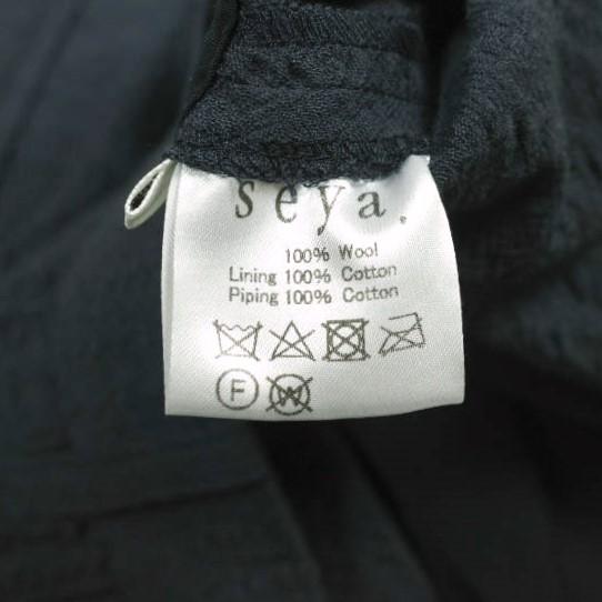 新品 seya. セヤ 日本製 SUMMER PANTS SEERSUCKER WOOL サマーパンツ シアサッカーウール BW04-2 M CHARCOAL 1プリーツ ボトムス g24765 |  | 08