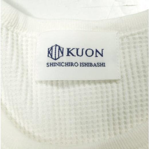 新品 KUON クオン 日本製 リブ裂き織りワッフルサーマルカットソー 2001-CS05 M WHITE 久遠 長袖 Tシャツ トップス g24768 |  | 06