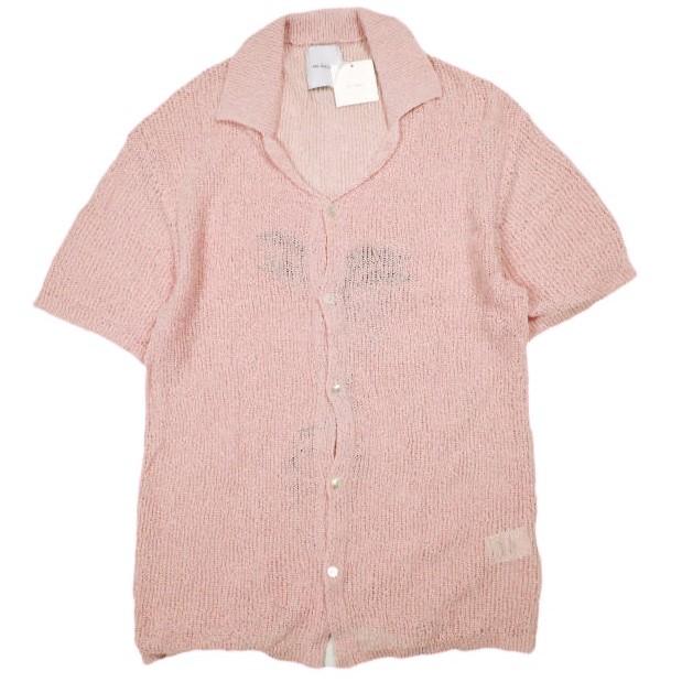 新品 Kota Gushiken コウタグシケン 22SS 日本製 Tarotisse Face Shirt タロティスフェイスシャツ KGSS22-K02 2 Pink 半袖 ニット 開襟 |  | 01