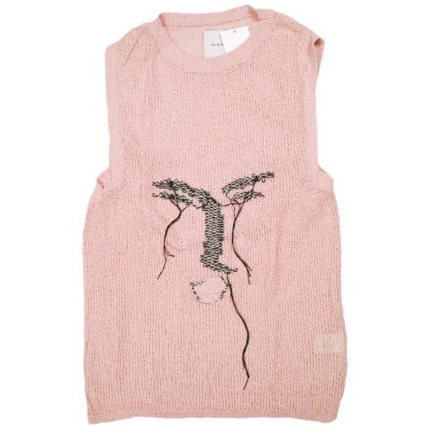 新品 Kota Gushiken コウタグシケン 22SS Tarotisse Face Waistcoat タロティスフェイスウェストコート KGSS22-K01 2 Pink ニットベスト | 