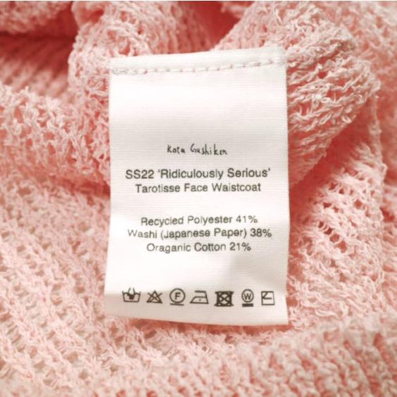 新品 Kota Gushiken コウタグシケン 22SS Tarotisse Face Waistcoat タロティスフェイスウェストコート KGSS22-K01 2 Pink ニットベスト |  | 08